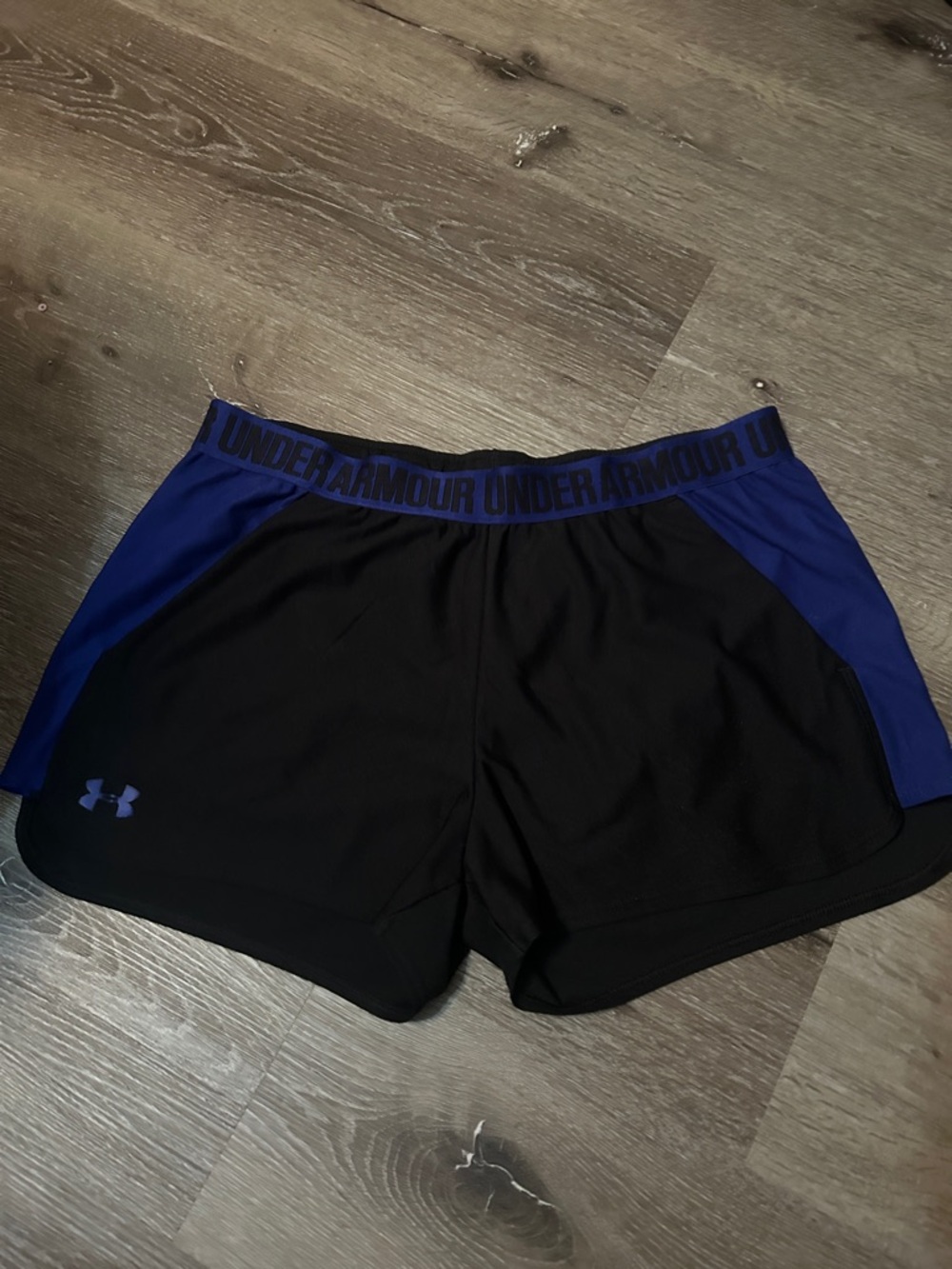 Under Armour Black and Blue Women's Performance Shorts